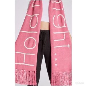 WILDFOX COUTURE Flirtatious ‘Hold Me Tight’ Chainlink Scarf in Doll Pink